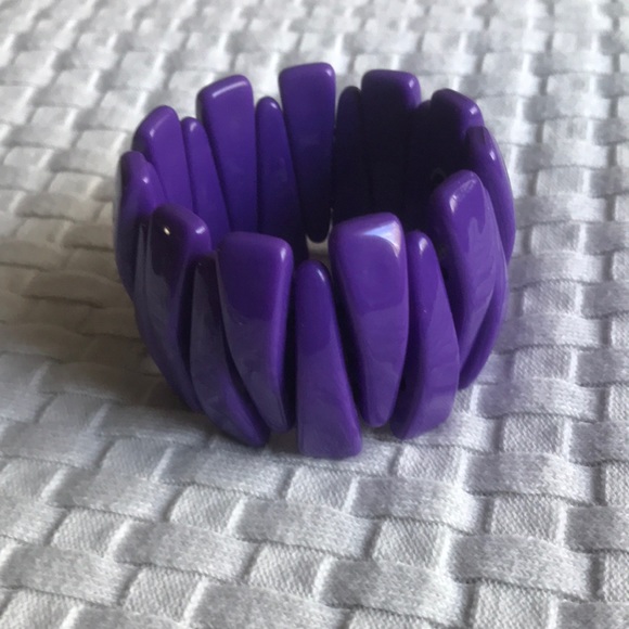 Jewelry Genuine Lucite Purple Stretch Bracelet Poshmark